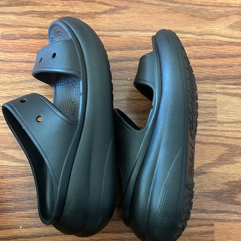 NEW Crocs Black Slide Sandals size M6, W8 - Picture 7 of 12